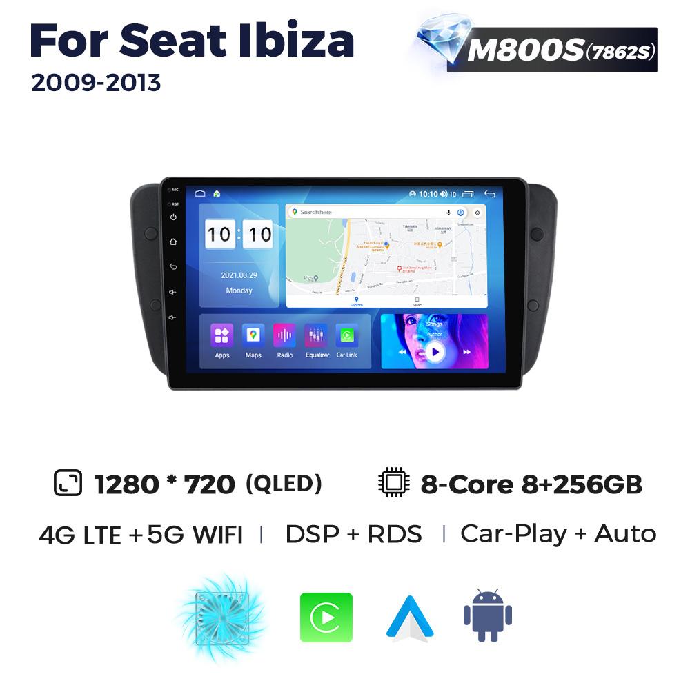 Navifly Wireless CarPlay Car Radio For Seat Ibiza 6j 2009 2010 2011 2012 2013 Multimedia Video DSP Player GPS 2Din Autoradio RDS