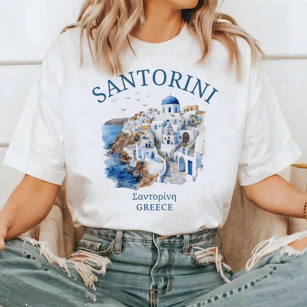 Short Sleeved Fashion Trend Top Street Versatile T-Shirt Pattern Round Neck Polyester Fabric T-Shirt Women's Printed Travel T-Sh