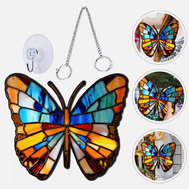 Colorful Butterfly Pattern Wall Decoration Hanging Acrylic Home Furnishing Gift