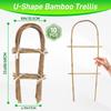 10pcs Bamboo U Trellis,2FT Ladder Small Plant Support Trellis for Climbing Plants