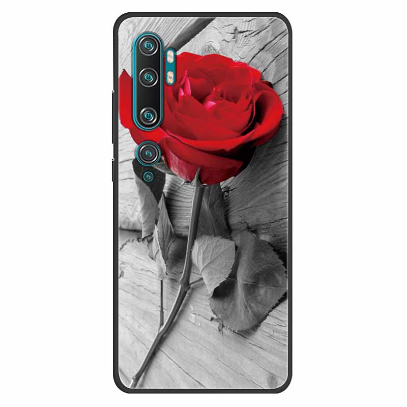 For Xiaomi Mi Note 10 Case Silicone Soft Owl Lion TPU Fashion Back Cover For Xiaomi Mi Note10 Cases Protective Printed Covers
