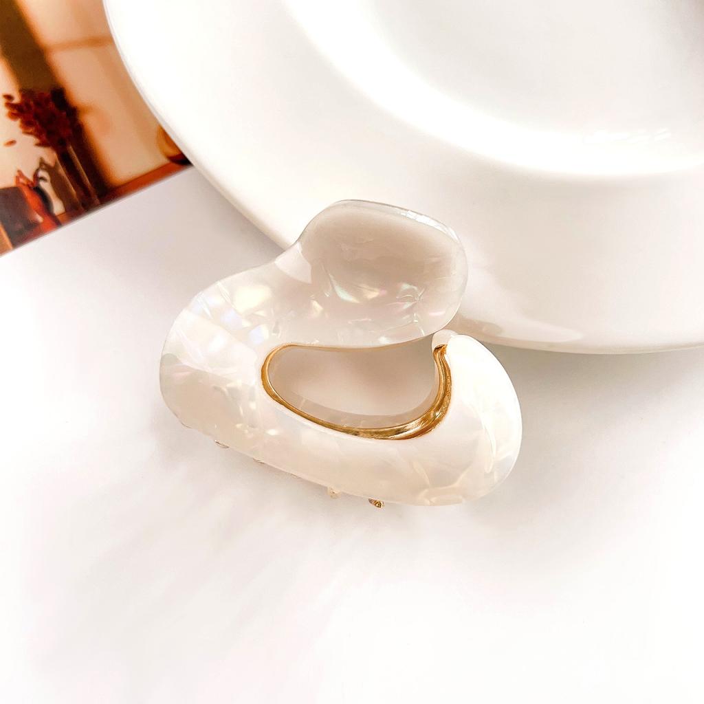 Halb gebundene unregelmäßige Metall-Acetat-Haarnadel, französisches Temperament, gewickeltes Haar, kleine Klammer, Nischendesign-Haarschmuck