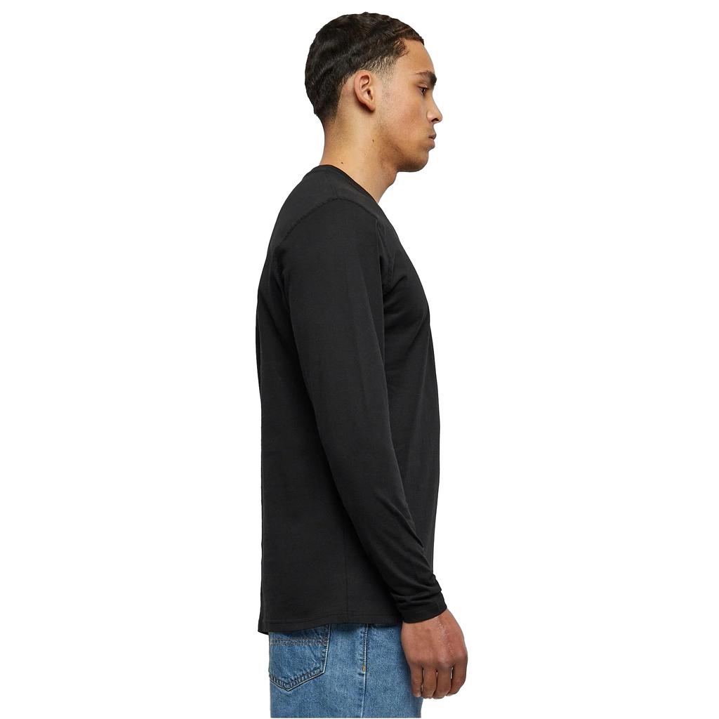Urban Classics Mens Basic Henley Long-Sleeved T-Shirt