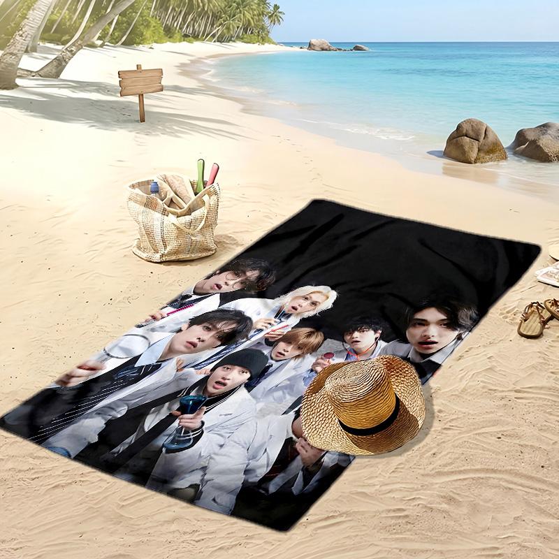 Stray kids idol Printed Quick Dry Beach Towel Super Absorbent Soft Lightweight Bath Towel for Pool Summer Travel