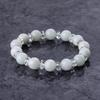 13cm Itoigawa Natural Jadeite White with Japanese National Jomon Power Stone Jadeite Workshop Special Paulownia Wood Quality Guarantee ABR0901 (8mm