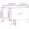 VidaXL Tables basses 2 pcs gris béton 50x50x40 cm bois d'ingénierie 829405