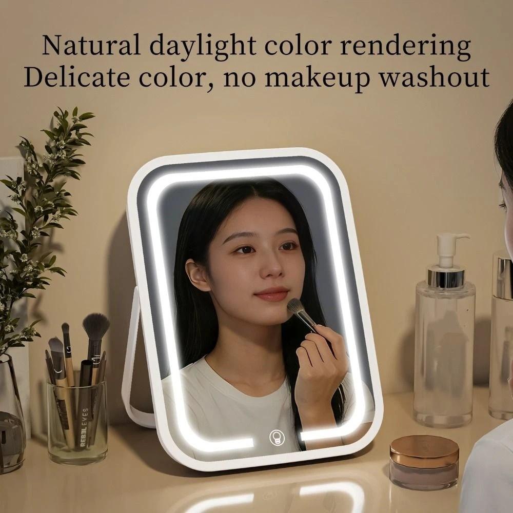 High Definition Rechargeable Makeup Mirror Touch Control Hanging Makeup Mirror Bedroom