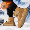 Men's Winter Boots with Fleece Lining Anti-slip Fashionable Versatile and Trendy Men's Cotton Shoes