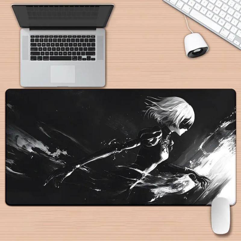 Wide Desk Mat Mouse Pad Modern Desk Mat Precision Cloth Surface Natural Rubber Base for Gaming PC Laptop Keyboard Desk Setup Dai