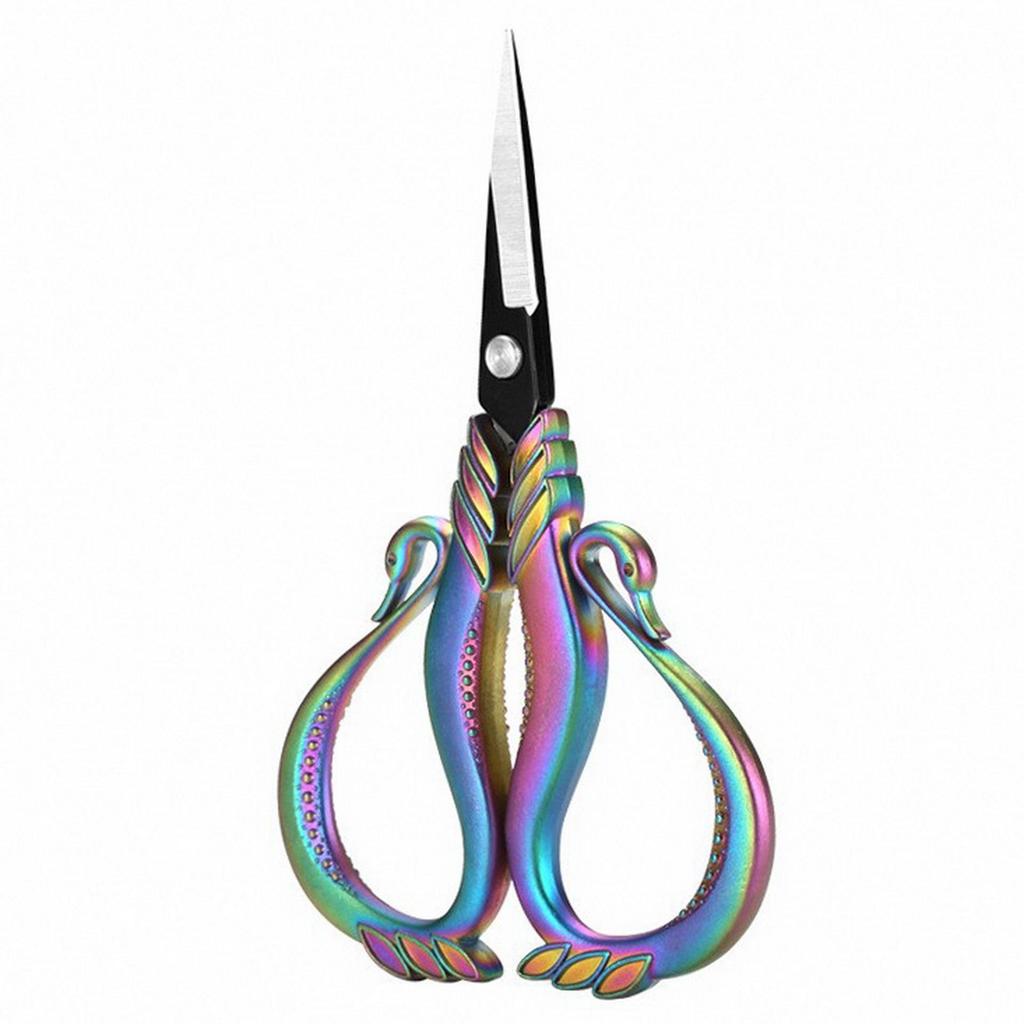 Retro Swan Embroidery & Tea Scissors - Ideal for Tea Bags, Fabric, Cross Stitch, Thread Cutting