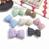 New Cotton-Filled Plaid Bow Knot Hair Clip & Scarf Decoration - Korean Style DIY Jewelry