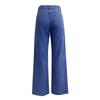 Damen Jeans mit hoher Taille und gewaschener Optik, modische, vielseitige Hose mit geradem Bein