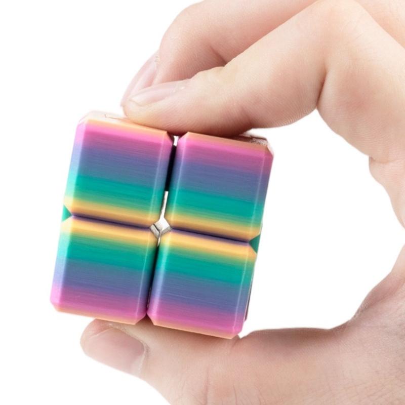 Infinity Zauberwürfel Dekompression Fidget 3D Gedruckter Verformungswürfel Kinder Erwachsene Sensorisches Mini-Gadget Stressabbau Angstspielzeug