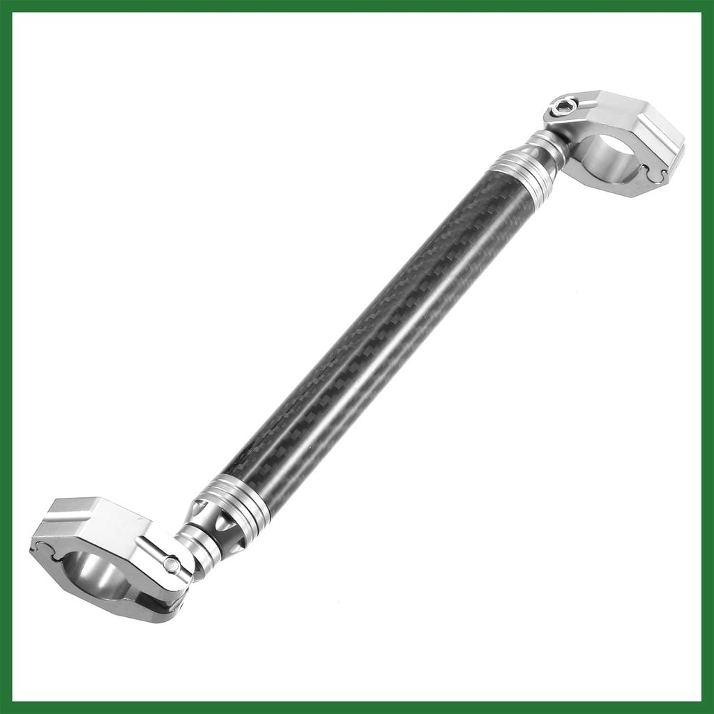 Motoforti Universal 22mm Aluminum Alloy Carbon Fiber Pattern Silver Tone Motorcycle Balance Bar Crossbar Handlebar Adjustable Motorbike Accessories