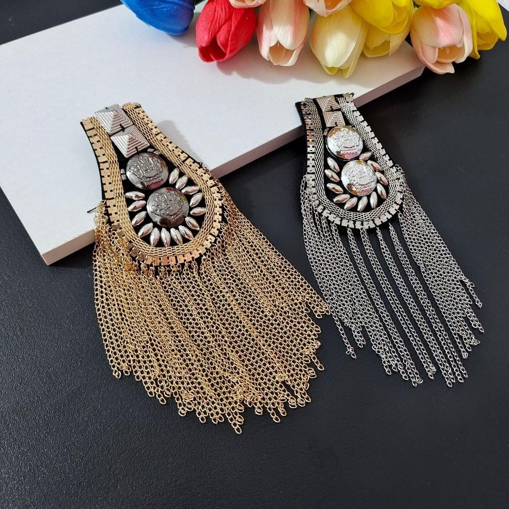 Handmade Shoulder Tassel Epaulet Long Chain Brooch Shoulder Epaulettes  Clothing Accessories