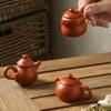 Mini Purple Clay Milk Tea Teapot, Decorative Fingertip Pot with Lid and Handle, Tea Pet Accessories, Water Cut Feature