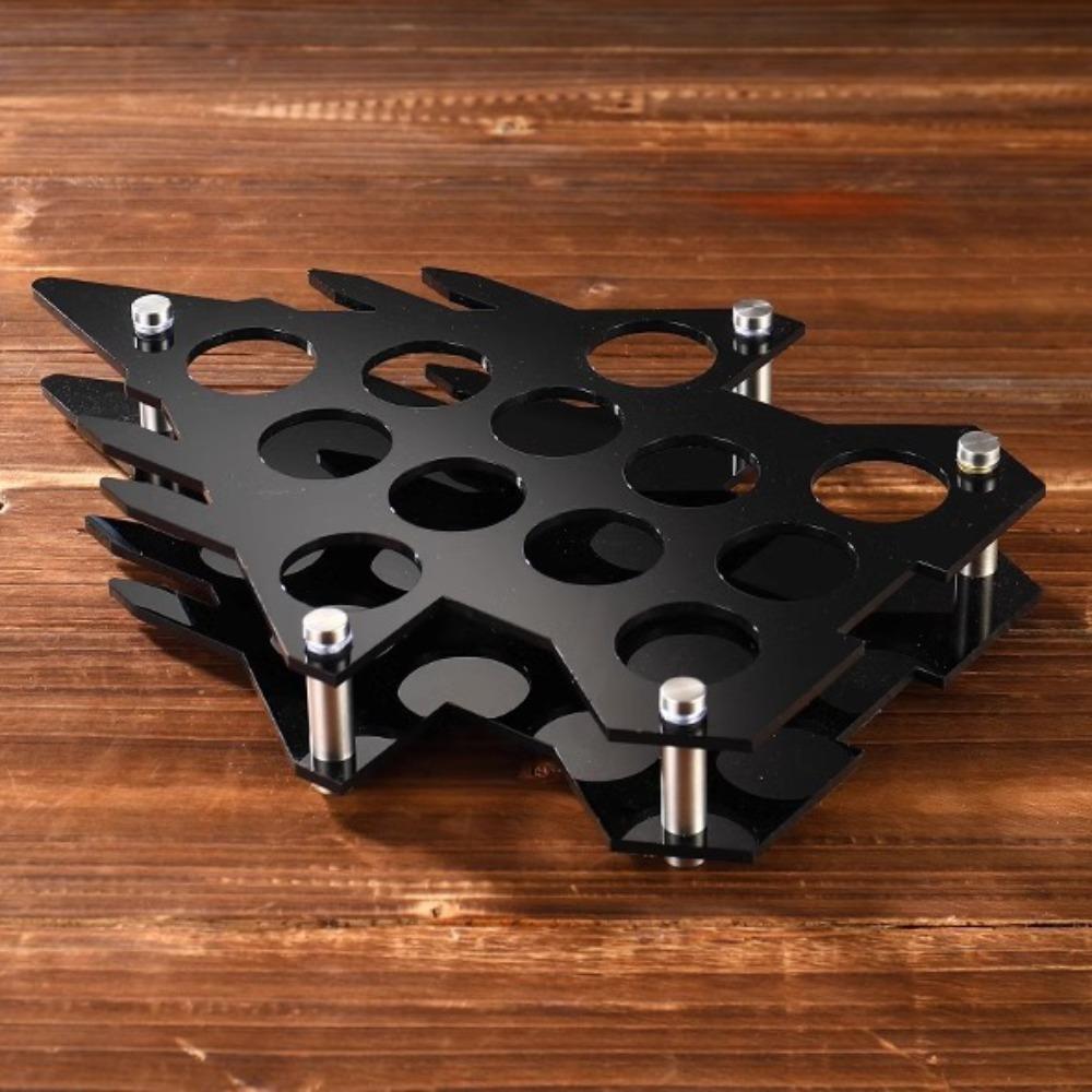 Round Hole Shot Glasses Holder 38mm Wine Cup Shelf Shot Glass Display Stand Restaurant Service