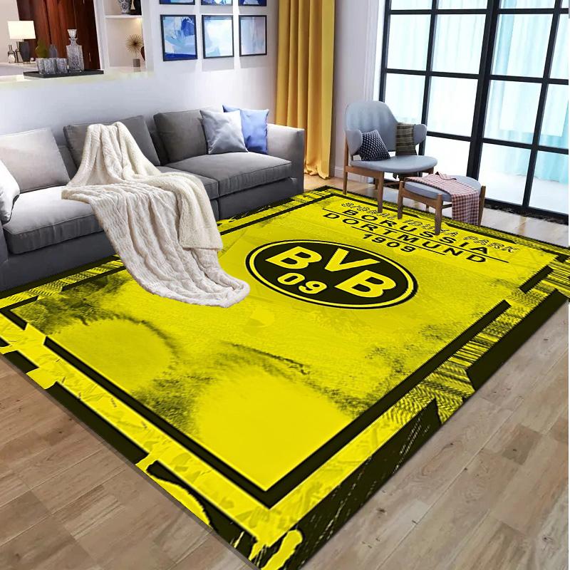 Borussia Dortmund Pattern Rug, Indoor/Outdoor Mat, for Picnic, Gameroom, Bedroom, Office, Living Room, Home Decor Carpet, Birthday Gift