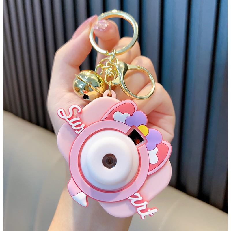 Luminous Cartoon Projector Camera Keychain - Small Gift & Bag Pendant