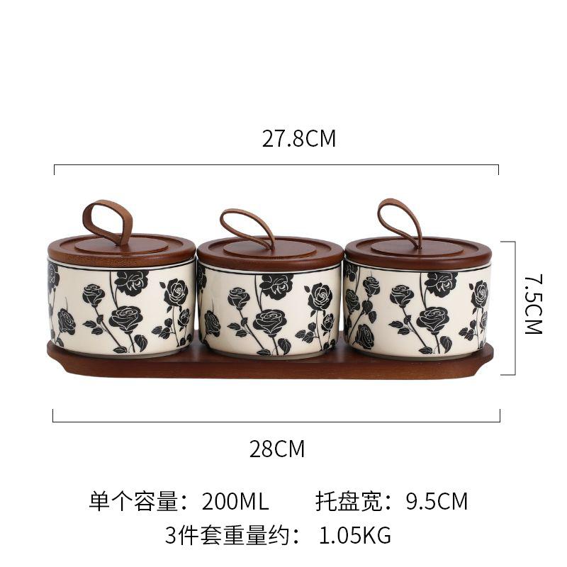 Tea storage Ceramic storage tank household sealed high appearance level coffee can food storage