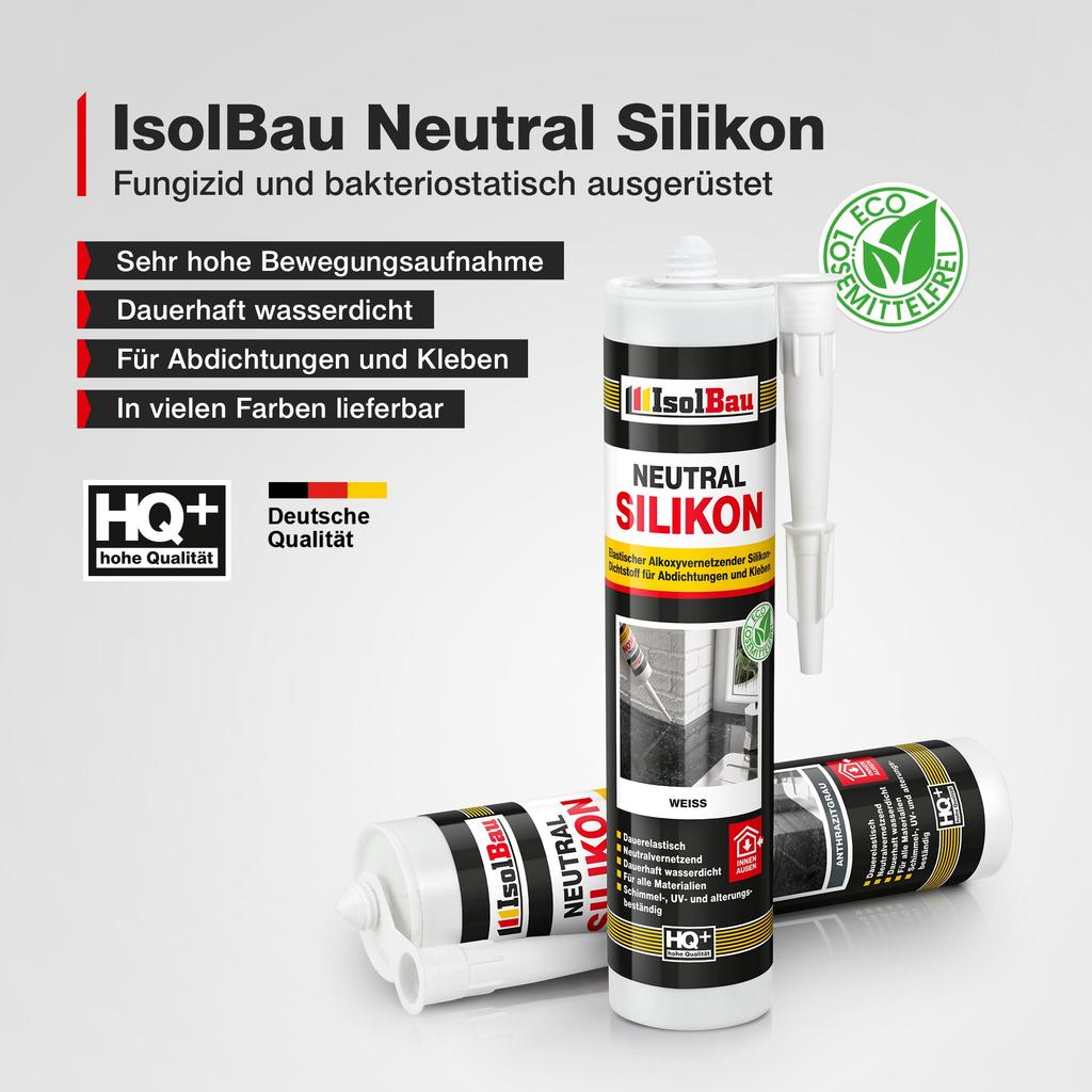 IsolBau Neutral Silicone Black Neutralsilikon 1 x 300ml