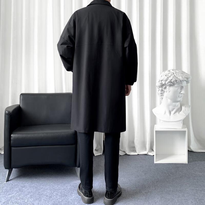 ROMON Men's Mid-Length Business Trench Coat