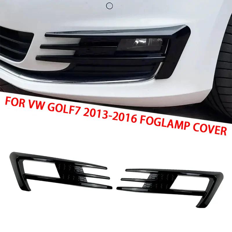 Front Bumper Lip Spoiler Car Bumper Fog Lamp Grille Cover Trim Body Kit Tuning for Volkswagen VW Golf 7 MK7 Golf7 2013-2016