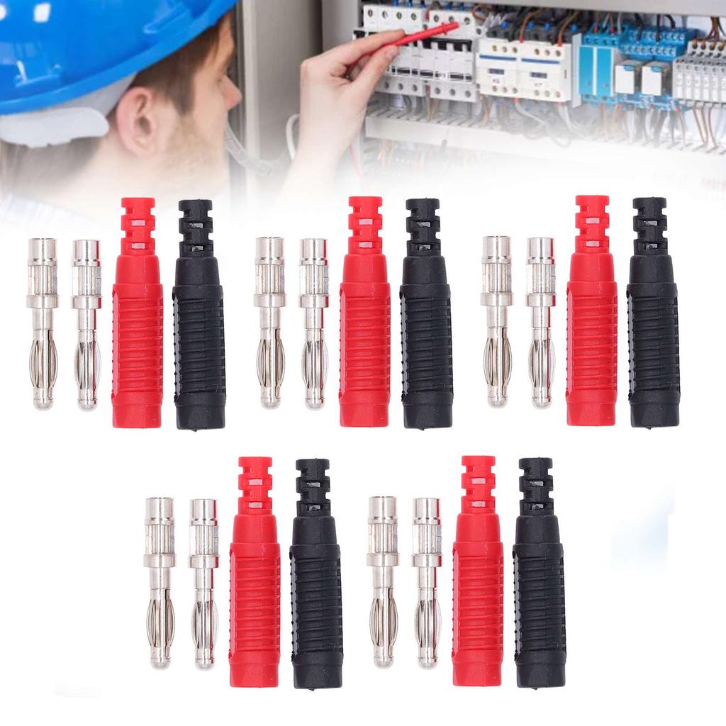 5Set Lantern Banana Plug Male Insulated Banana Socket DIY Connectors for Welding Machinery