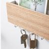 Hallway Wall Holder Wooden Punch   Multifunctional Key Holder for Bag Hat Scarf