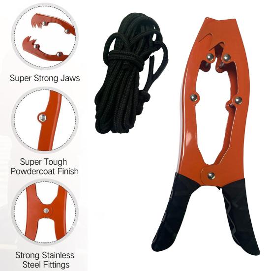 Kayak Clip Kayak Fishing Accessory with 16.5ft Rope Stainless Steel Anti-Rust Boat Clasp Secure Grip Water-resistant Kayak Buckle