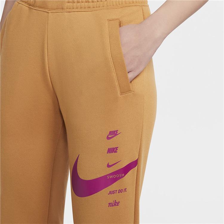 Nike Sportswear Swoosh Fleece Warm Casual Sports Pants Women Pants Spicy-Yellow CU5632-201