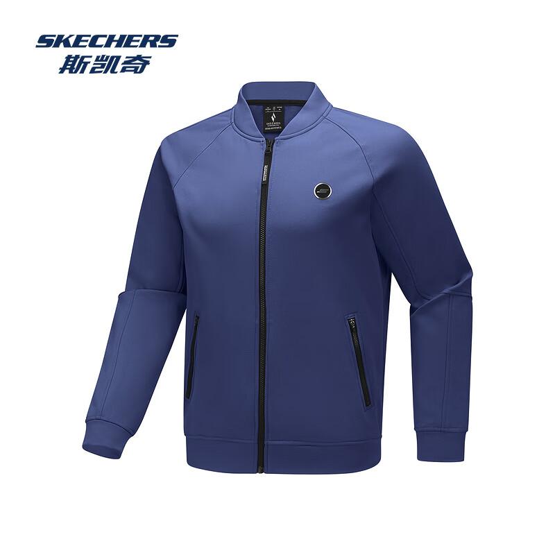 Skechers Men s Knit Fleece-Lined Full-Zip Stand Collar Jacket P425M074 M