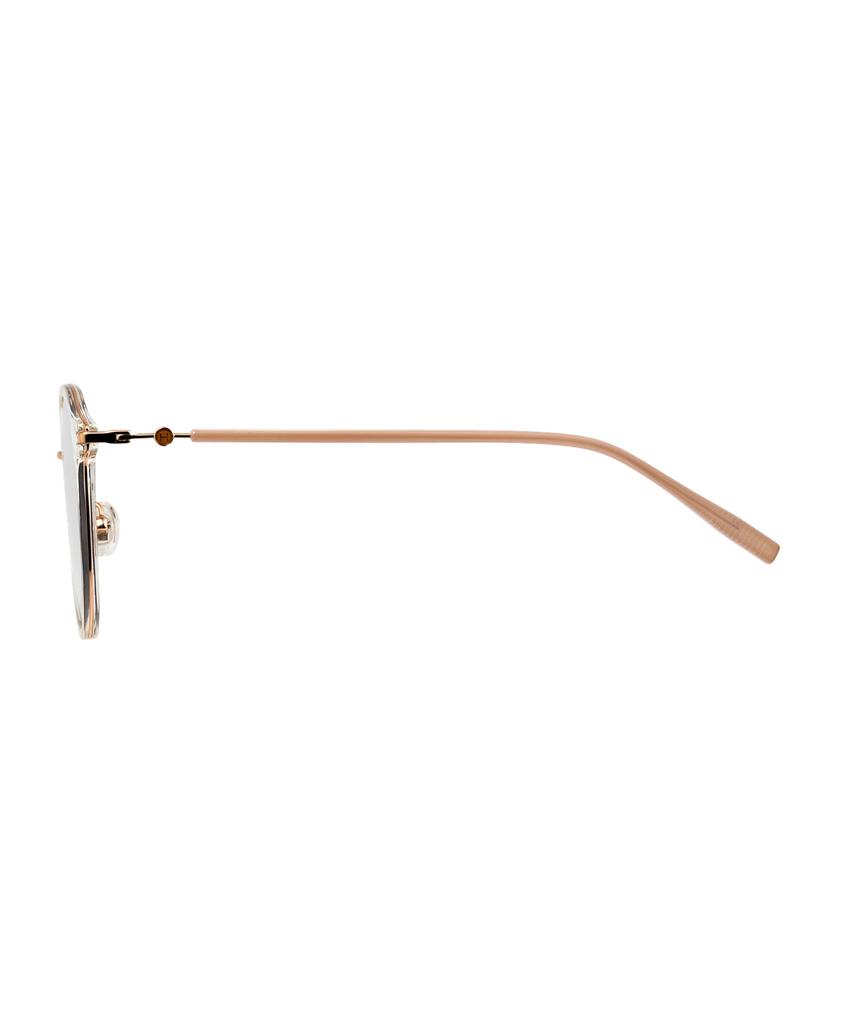 Heonteoaiweeo [Woman] Round Titanium Combination Sunglasses - Clear Peach Htb11