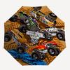 Ombrello da Viaggio a Tema Monster Truck con 8 Stecche, Apertura e Chiusura Automatiche, Design Pieghevole Portatile, Ombrello Compatto ed Elegante Adatto per