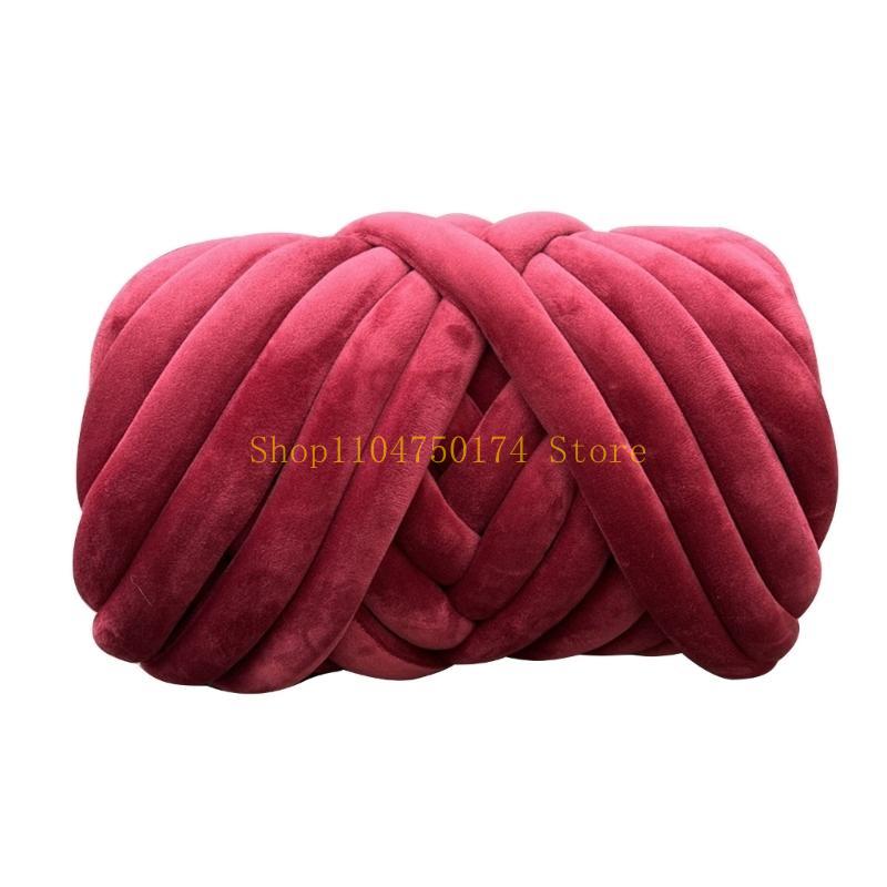 Chunky Tube Yarn for Knitting Soft and Plush Crystal Braid Cotton Thread top sale