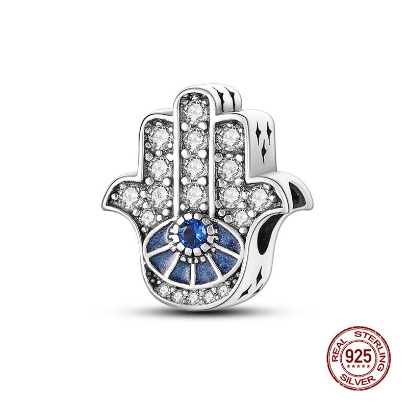 925 Silver Devil's Eye Charm Beads 3mm Fit DIY Bracelet Women's Fashion Jewelry Gift Original Handmade