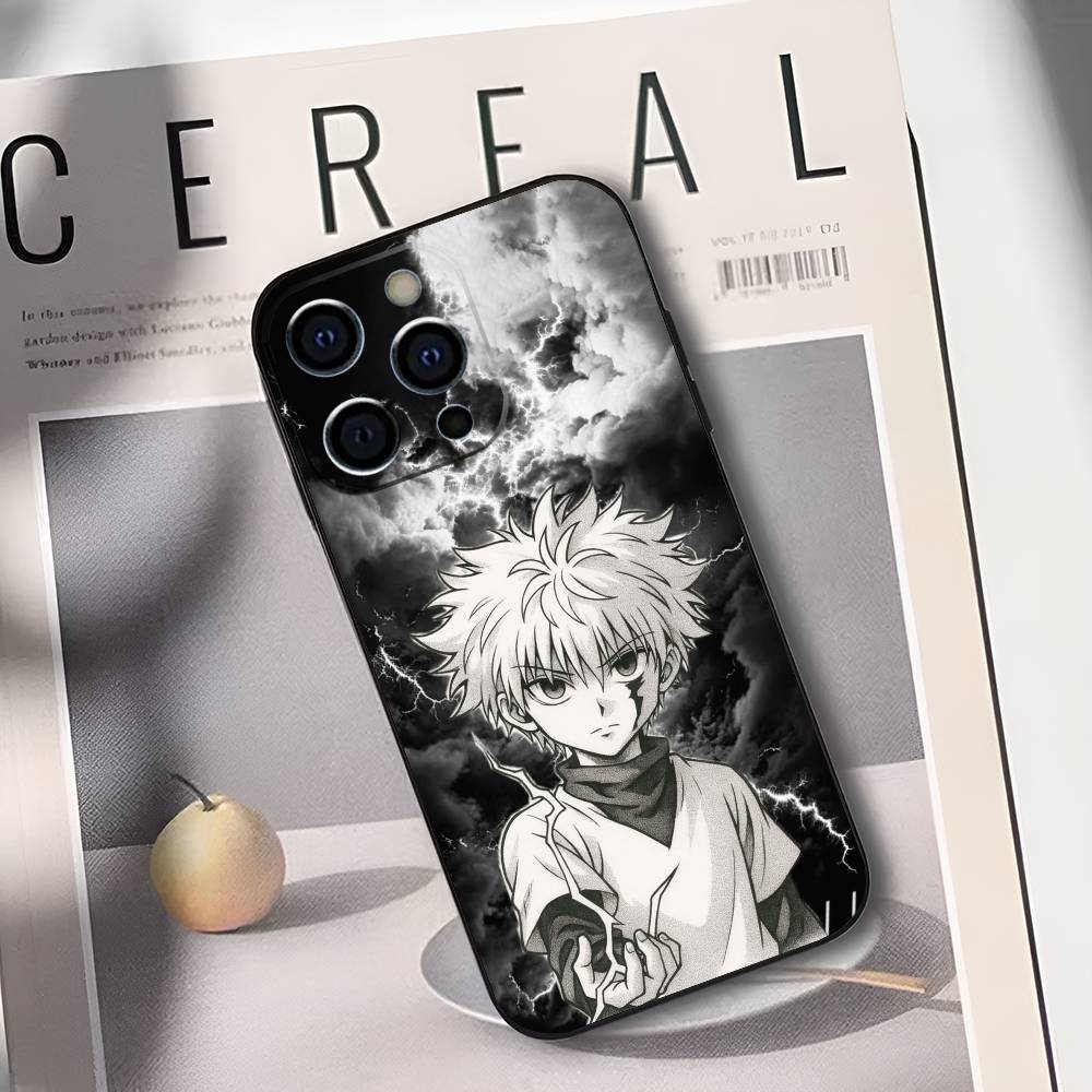 K-Killua Zoldyck H-Hunter X Hunter Handyhülle Für iPhone 17,16,15,14,13,12,11 Plus,Pro Max,XS,Weiche Schwarze Hülle