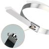 20/100Pcs Stainless Steel Cable Ties Reusable Self-sealed Fastening Rings Cable Tie Multi-Purpose Metal Hardware Cable Organizer