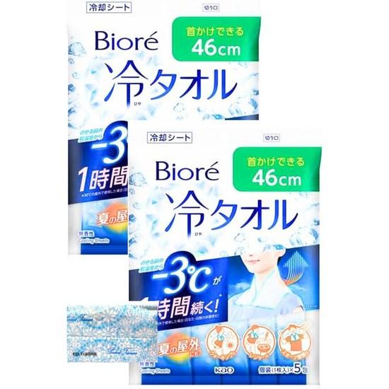 

Biore SaraSara Cooling Sheet Холодное полотенце Японская охлаждающая салфетка для пота 5 шт. x 2 шт.