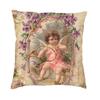 Victorian Angel Square Pillow Cover Home Decorative Vintage Angel Cushion Cover Throw Pillow For Sofa Double-Sided Printing