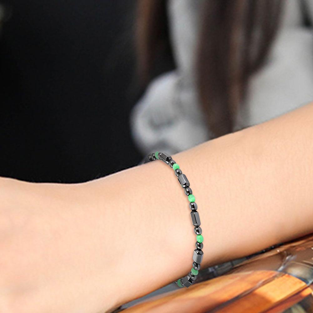 Fashion Simple Bracelet Black Gallstone 4PCS Bracelet Set for Women