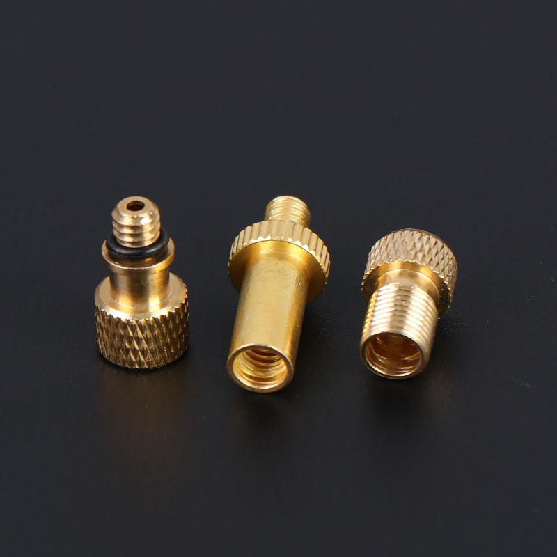 Universal Brass Bicycle Valve Adapter Presta Schrader Dunlop Converter Multi-Type Inflation Adaptor For Bike Pump Inflation