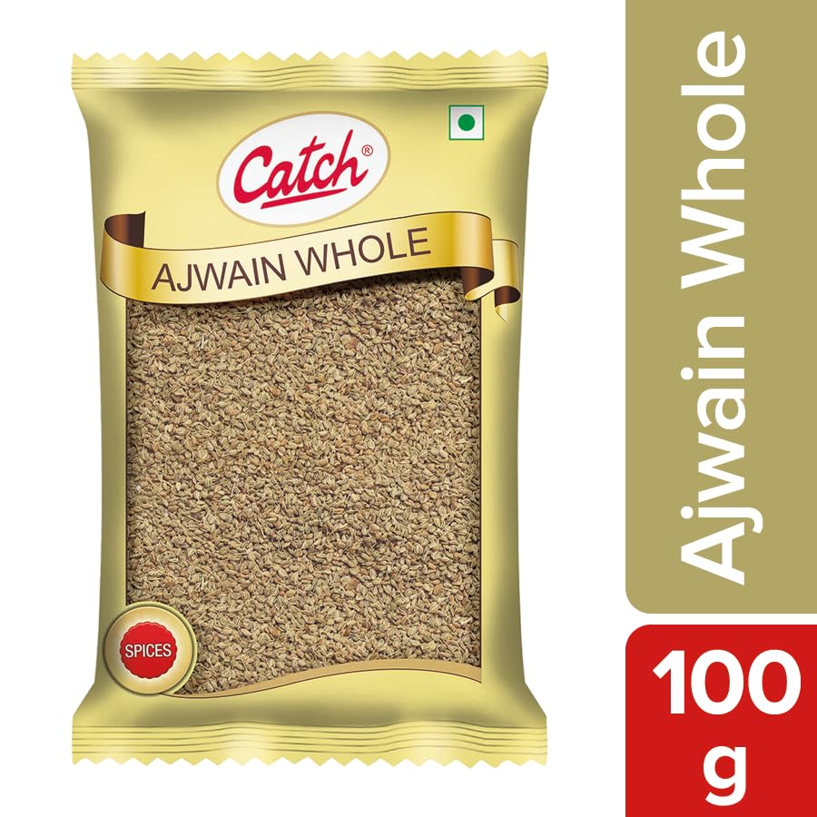 Catch Ajwain Whole Carom Seeds 100 G Pack for Cooking, Seasoning, and Flavoring – Premium Quality, Aromatic, Natural Digestive Spice