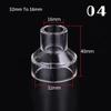 5PCS Acrylic Transparent Reducing Adapter for Direct Size Matching Straight-Through Pmma Aquarium Water Pipe Fittings Accessory