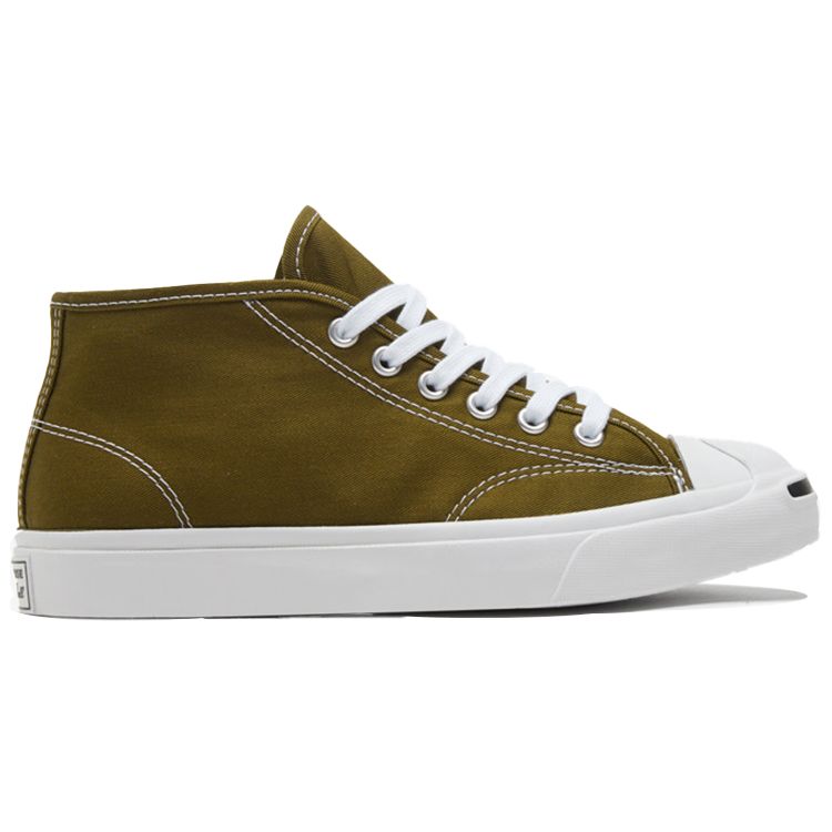 Converse Zapatillas Unisex de Lona de Caña Media con Cordones y Puntera Redonda Jack Purcell Verde 168521C