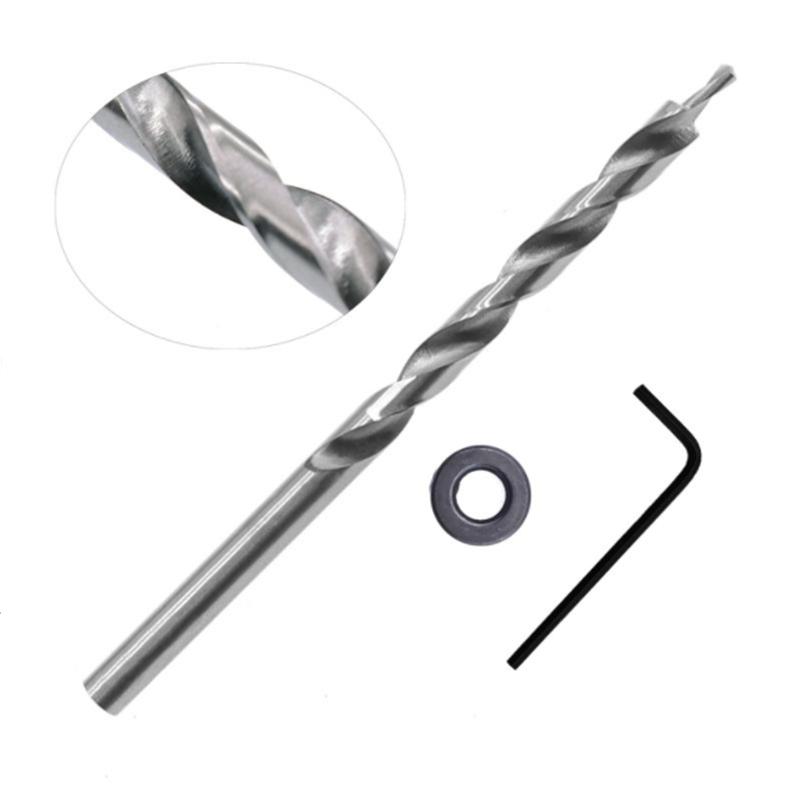 HSS Inclined Hole Drill Hex Twist Step Drill Bit Kreg Pocket Hole Drill Jig Guide 9/9.5mm With Stop Collar for Woodworking