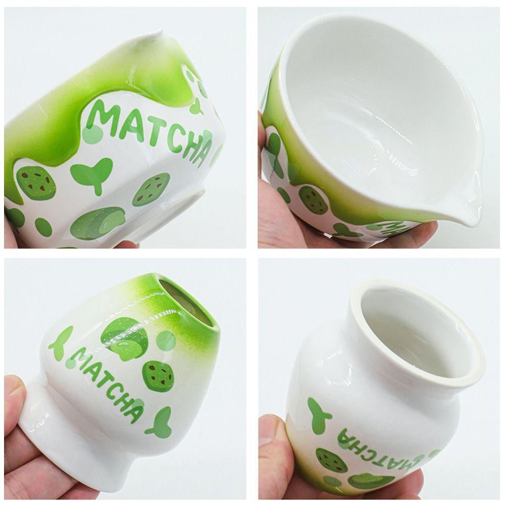 4PCS Stirring Bamboo Ceramic Japanese Matcha Tea Set Reusable Food Grade Matcha Whisk Safe Japanese Chasen