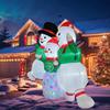 Inflatable Toys 2.4M/8FT Christmas Decorations Snowman Time Built-in LED Lights Model Ornaments Xmas Party Holiday Decor Props