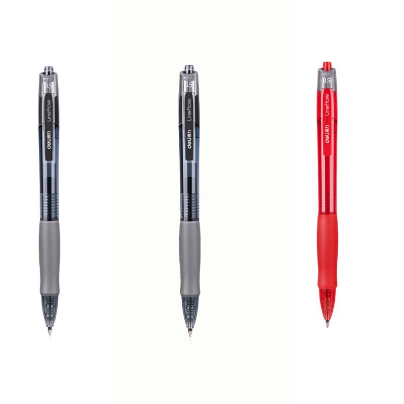 Deli Zhen S08 Black Gel Pen 0.5mm Bullet Tip, Elegant Design for Office & Student Use