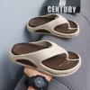 Fashion 2025 Summer Slippers Men Flip Flops Thick Soled EVA Soft Slides For Men Non-Slip Fashion Sandals Outdoor Beach Summer Shoes